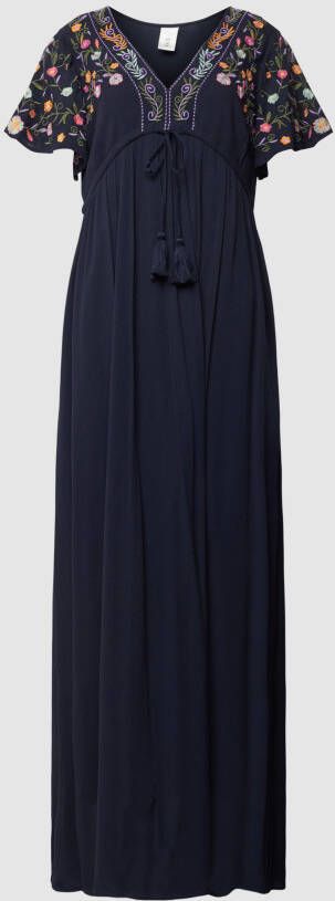 YAS Maxi-jurk van viscose met borduursel model 'SCHELLA'