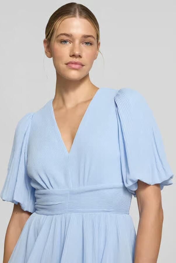 YAS midi-jurk in de look met ruches model 'Plira'