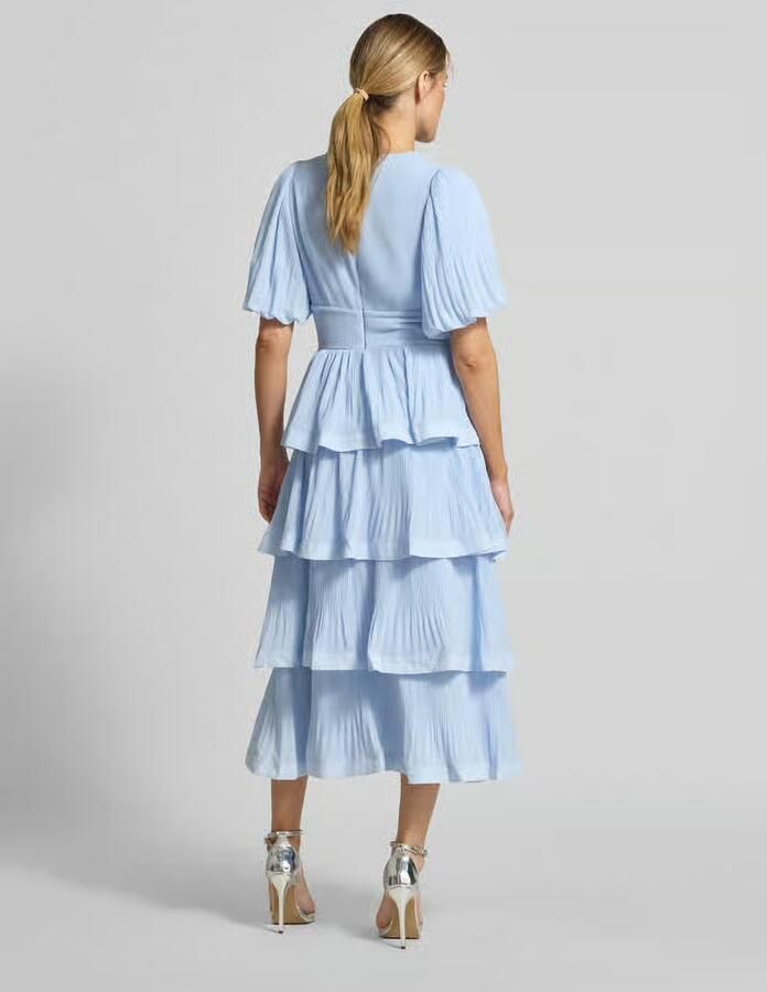 YAS midi-jurk in de look met ruches model 'Plira' - Foto 3