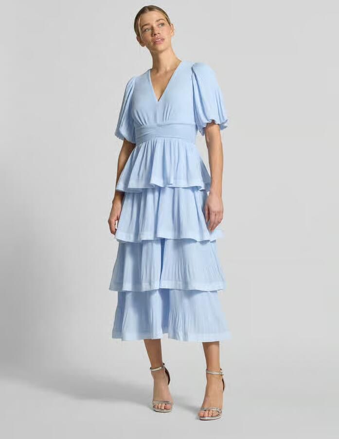 YAS midi-jurk in de look met ruches model 'Plira' - Foto 2