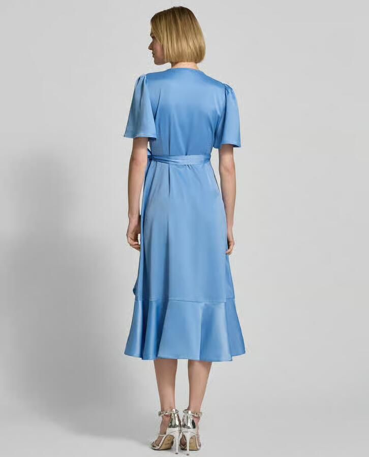 Y.A.S. Dames Jurken Yasthea Midi Wrap Dress Lichtblauw - Foto 5