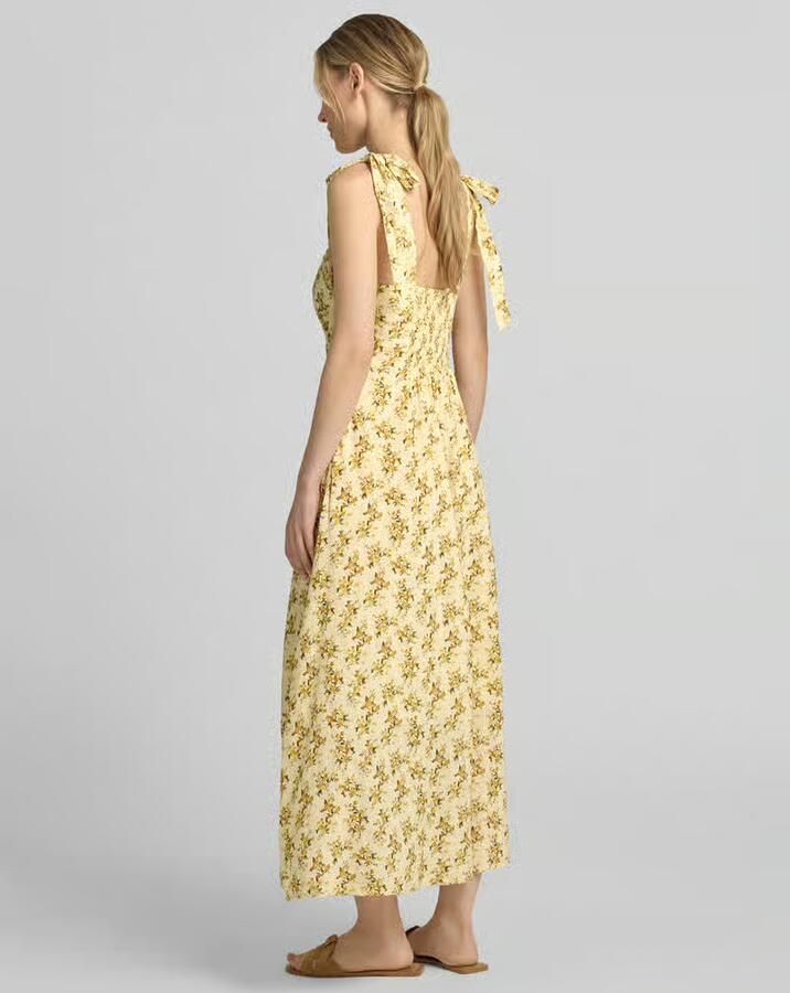 YAS midi-jurk met all-over bloemenmotief model ' elin'