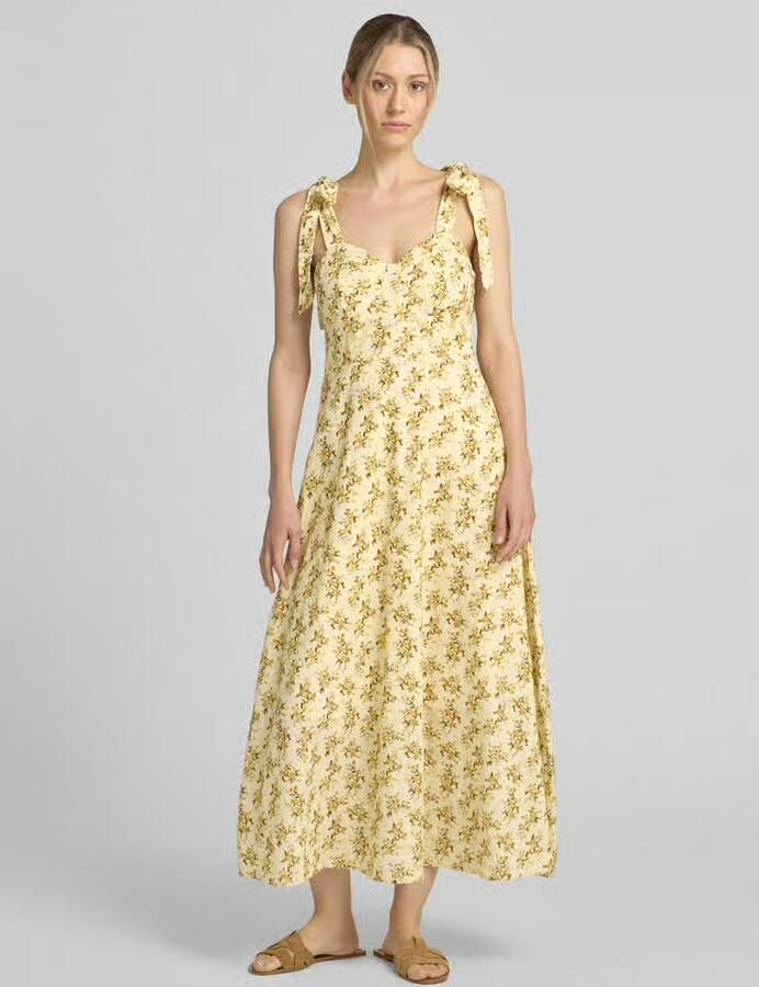 YAS midi-jurk met all-over bloemenmotief model ' elin' - Foto 2