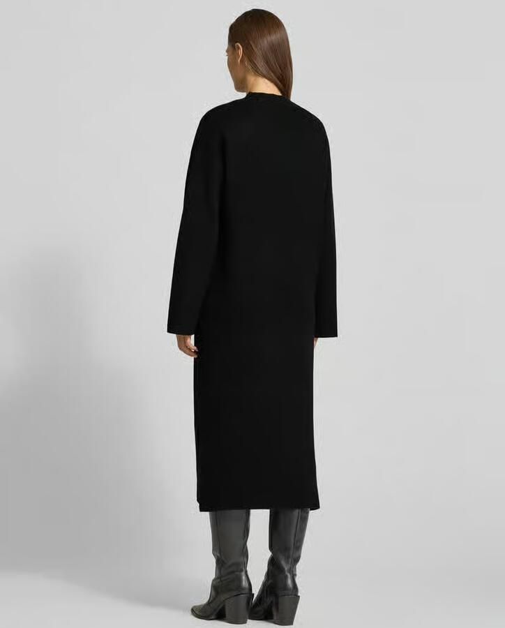 YAS Midi-jurk met geribde opstaande kraag model 'ELMA'
