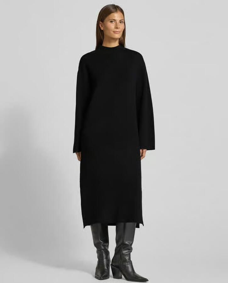 YAS Midi-jurk met geribde opstaande kraag model 'ELMA' - Foto 2