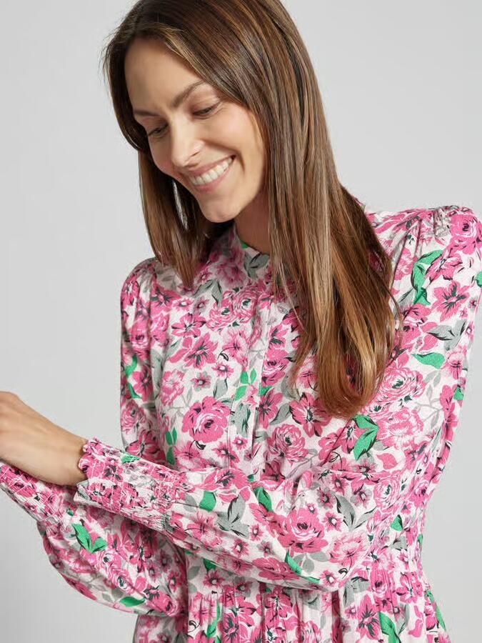 YAS Midi-jurk met opstaande kraag model 'ALIRA'