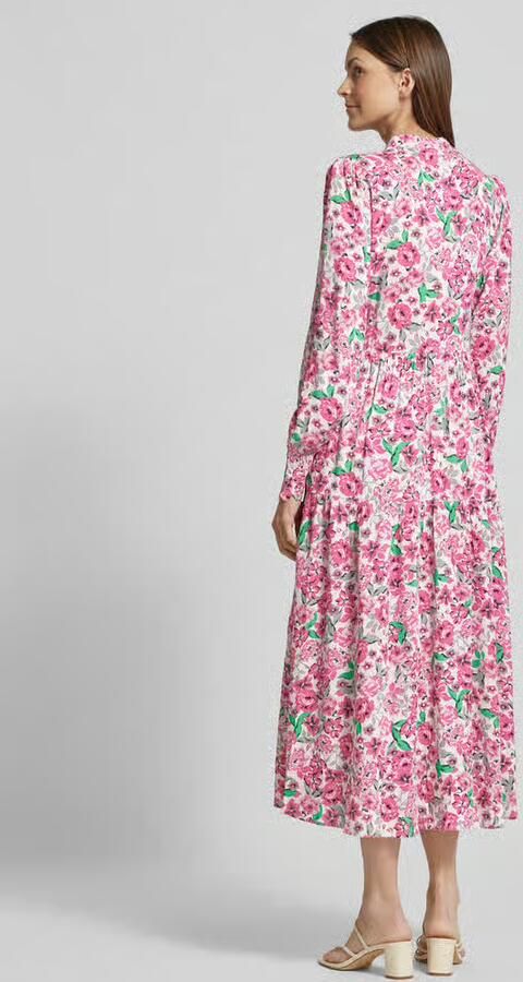 YAS Midi-jurk met opstaande kraag model 'ALIRA'