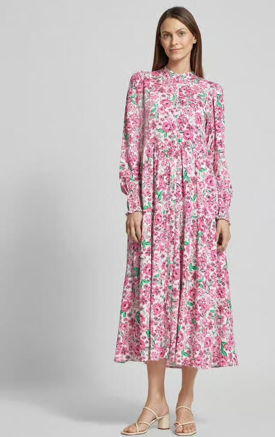 YAS Midi-jurk met opstaande kraag model 'ALIRA' - Foto 3