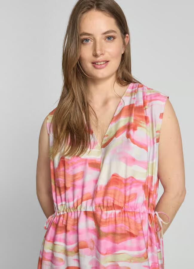 YAS Midi-jurk met V-hals model 'AROLA'