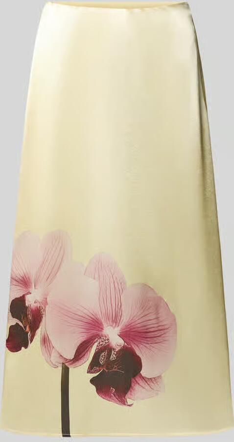 YAS Midirok van satijn met motiefprint en elastische tailleband - Foto 2