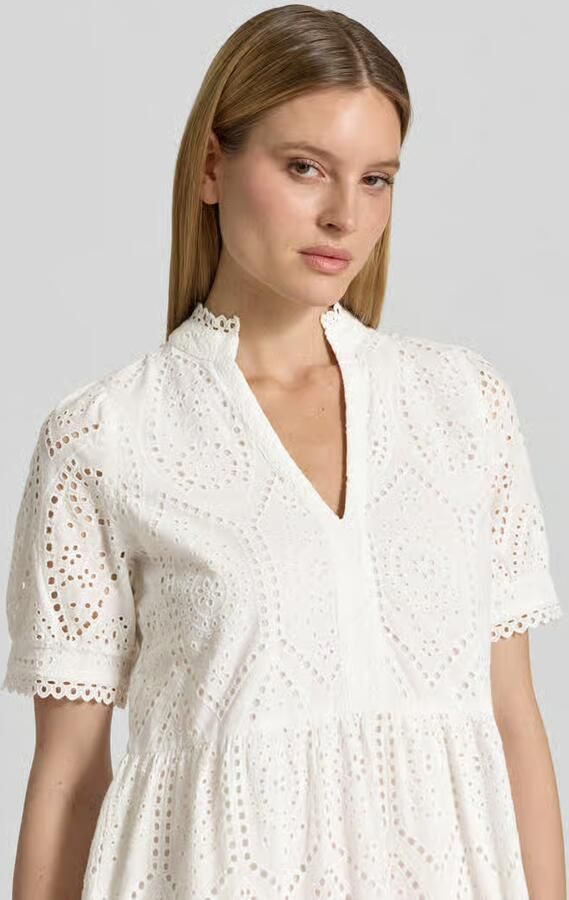 YAS Mini-jurk met broderie anglaise model 'Holi' - Foto 7