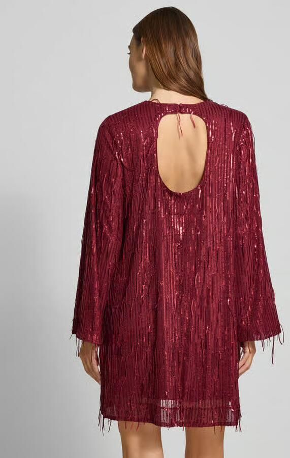 YAS Relaxed fit mini-jurk met ronde hals model 'Lantra'