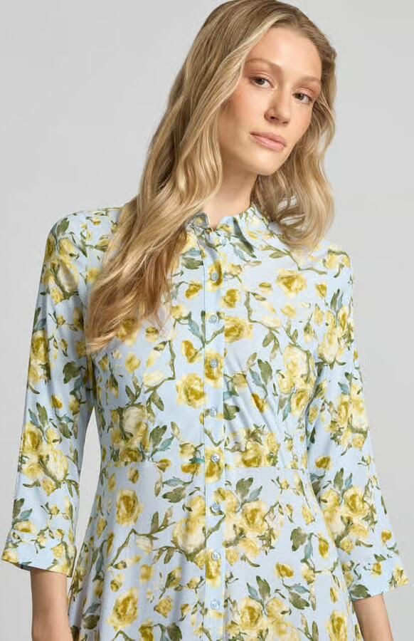YAS Overhemdjurk van viscose met knoopsluiting model 'SAVANNA'