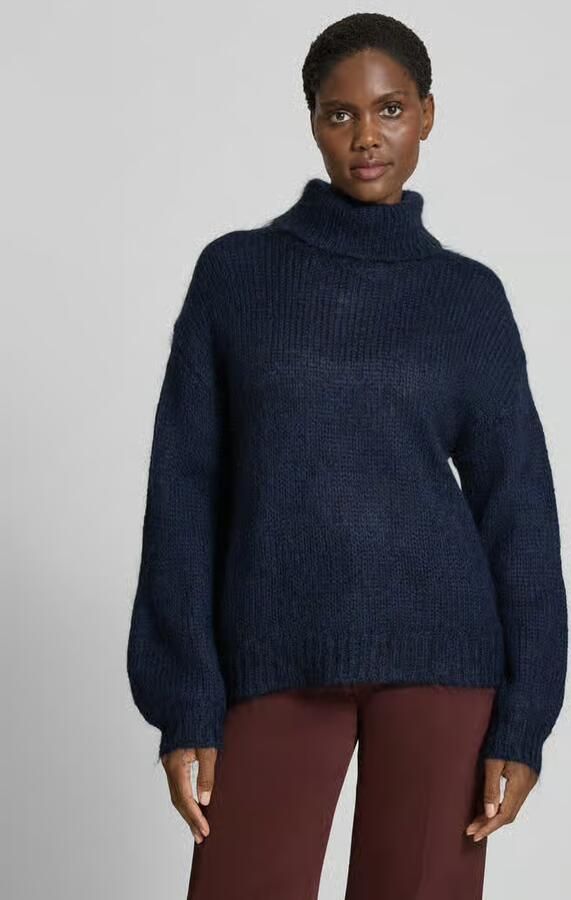 YAS Oversized coltrui van mix van wol en mohair model 'LAMBI' - Foto 2