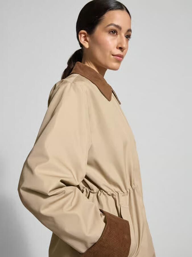 YAS Parka met platte kraag en steekzakken model 'ANCA'