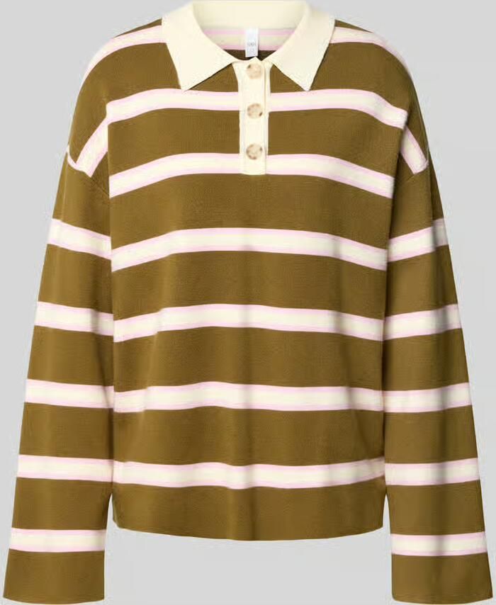 YAS Pullover van viscosemix met polokraag model 'ISABELL'