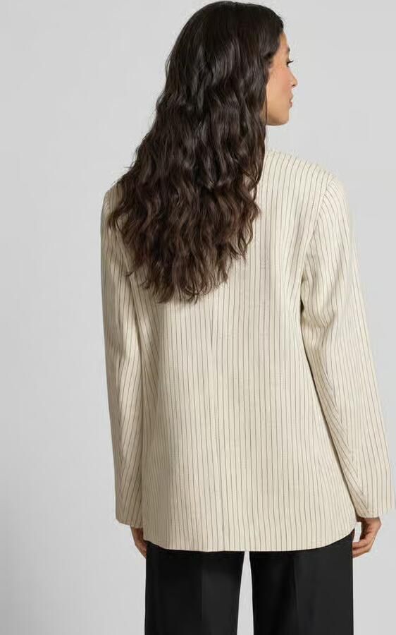YAS Regular fit blazer van een mix van viscose en linnen model 'LIRU' - Foto 4