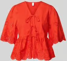 YAS regular fit blouse met ajour borduursels model 'Cornelia'