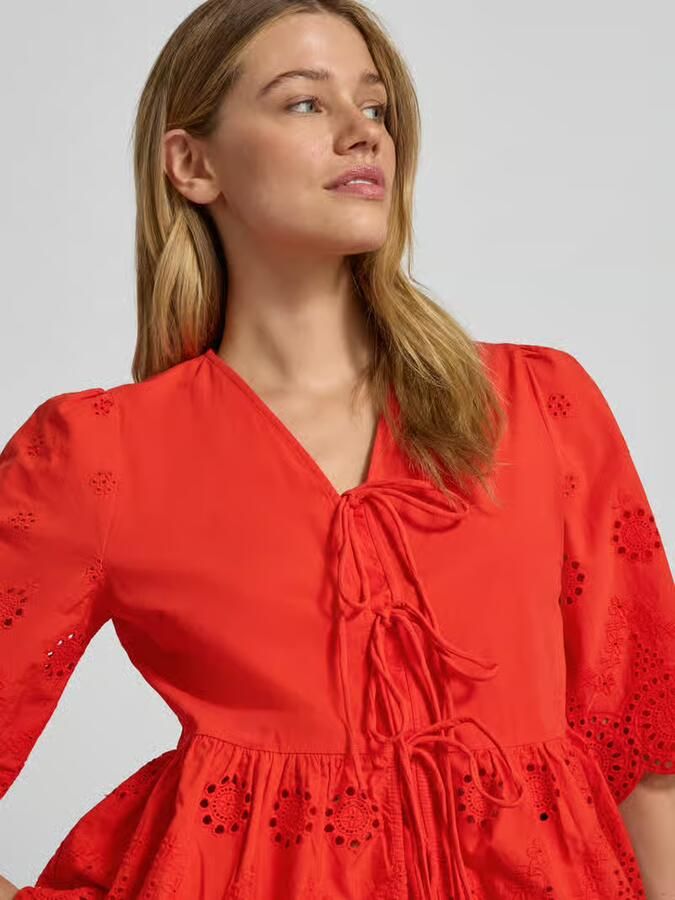 YAS regular fit blouse met ajour borduursels model 'Cornelia'