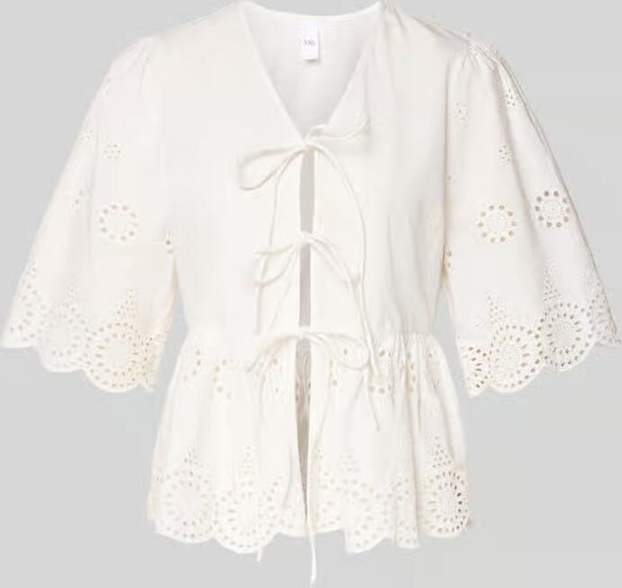 YAS regular fit blouse met ajour borduursels model 'Cornelia' - Foto 2