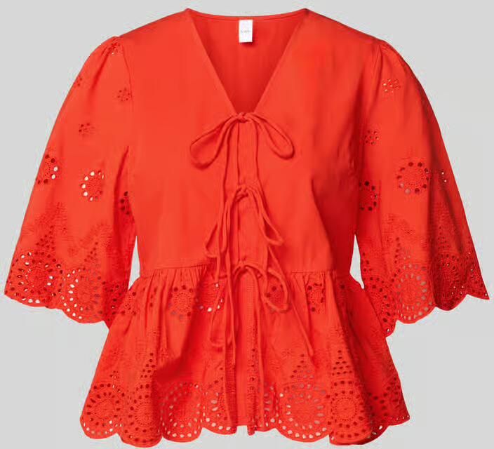 YAS regular fit blouse met ajour borduursels model 'Cornelia' - Foto 2