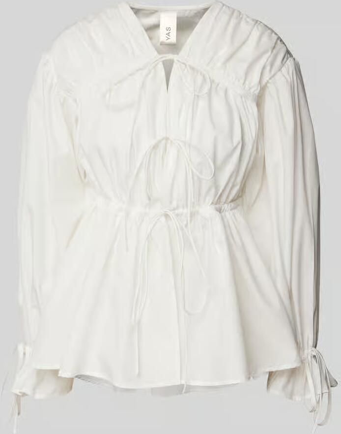 YAS Regular fit blouse met koordsluiting - Foto 2
