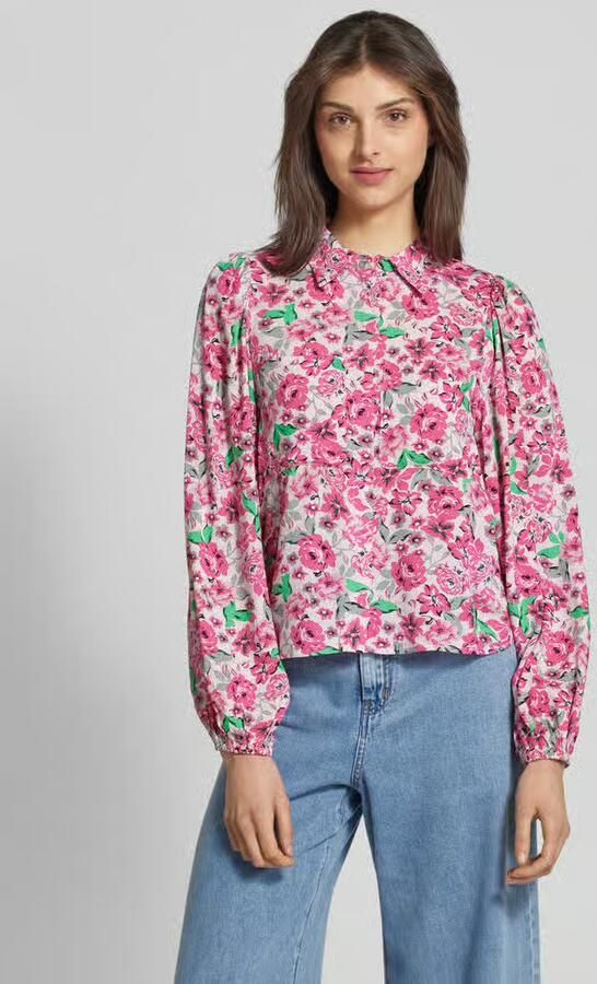 YAS Regular fit blouse met opgestikte borstzakken model 'ALIRA' - Foto 4
