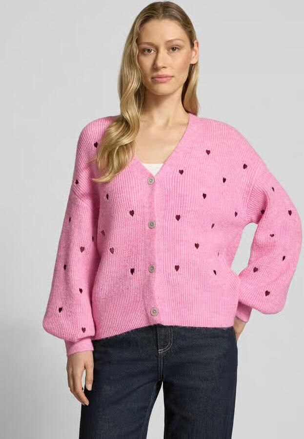 YAS regular fit cardigan met escorial-wolaandeel model 'Fleur' - Foto 4
