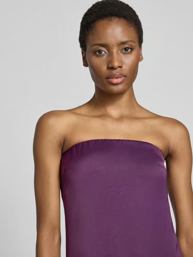 YAS Regular fit maxi-jurk van satijn model 'Vima' - Foto 2