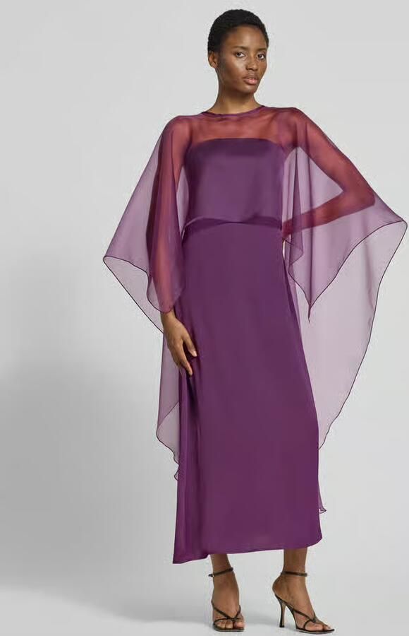 YAS Regular fit maxi-jurk van satijn model 'Vima' - Foto 3