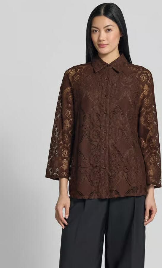 YAS Regular Fit overhemdblouse van kant model 'ALMI' - Foto 2
