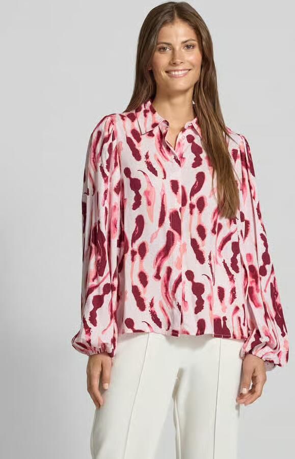 YAS Regular fit overhemdblouse van viscose met blinde knoopsluiting - Foto 2