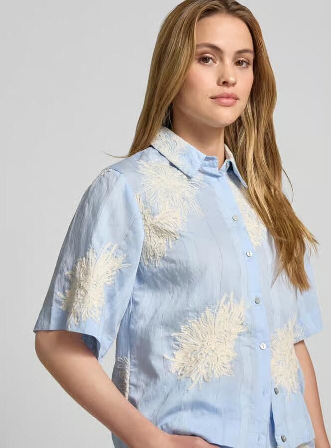 YAS regular fit overhemdblouse van viscosemix model 'Kana' - Foto 5