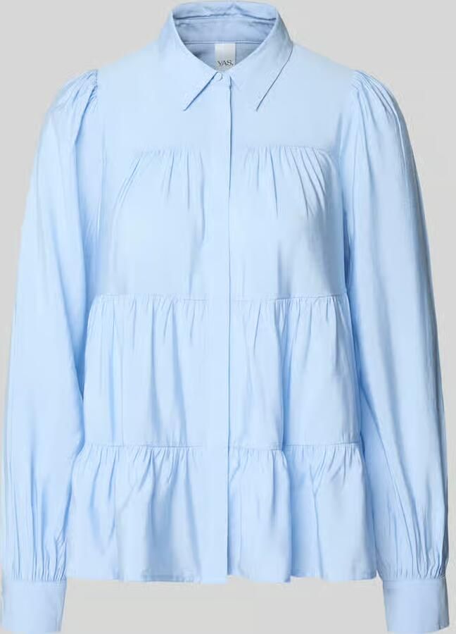 YAS Regular fit overhemdblouse van viscosemix model 'Pala'