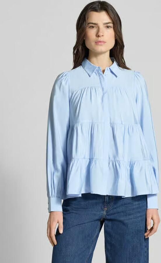 YAS Regular fit overhemdblouse van viscosemix Model 'Pala' - Foto 2