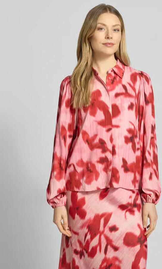YAS regular fit overhemdblouse van zuivere viscose model 'Asina' - Foto 6