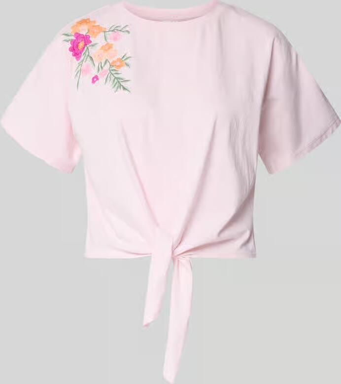 YAS regular fit T-shirt met florale stitching model 'Fabian' - Foto 2
