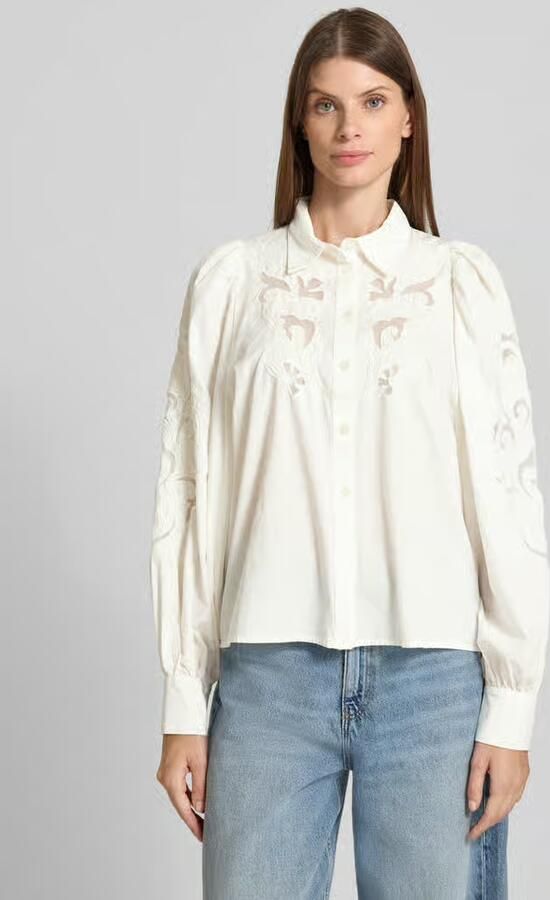 YAS Relaxed fit blouse met borduursel model 'ZIMIA' - Foto 2
