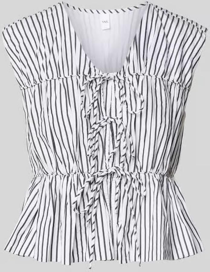 YAS Relaxed fit blousetop met vetersluiting model 'EBBA' - Foto 2