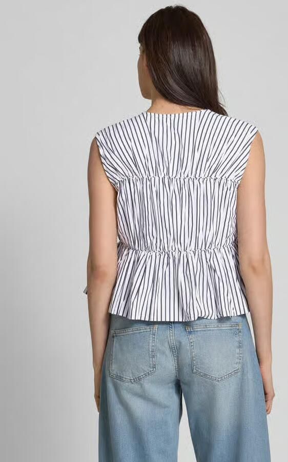 YAS Relaxed fit blousetop met vetersluiting model 'EBBA' - Foto 4