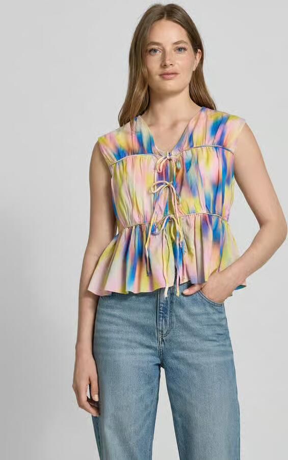 YAS Relaxed fit blousetop met vetersluiting model 'VIRANO' - Foto 3