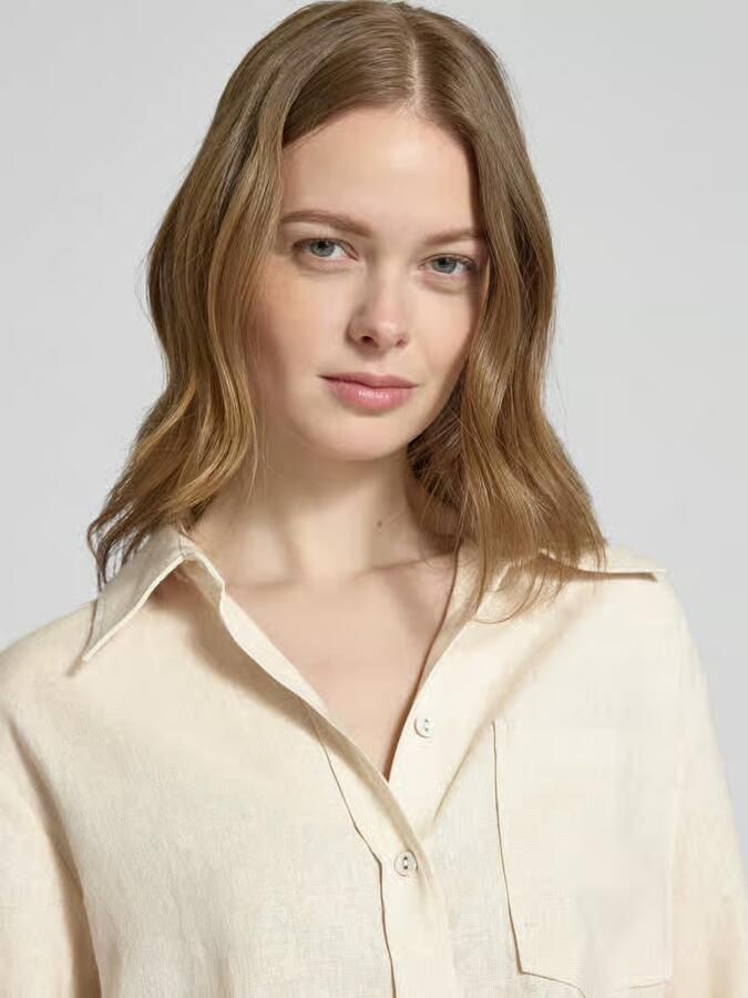 Y.A.S. Dames Blouses Yasflaxy Ls Linen Shirt Noos Wit - Foto 5