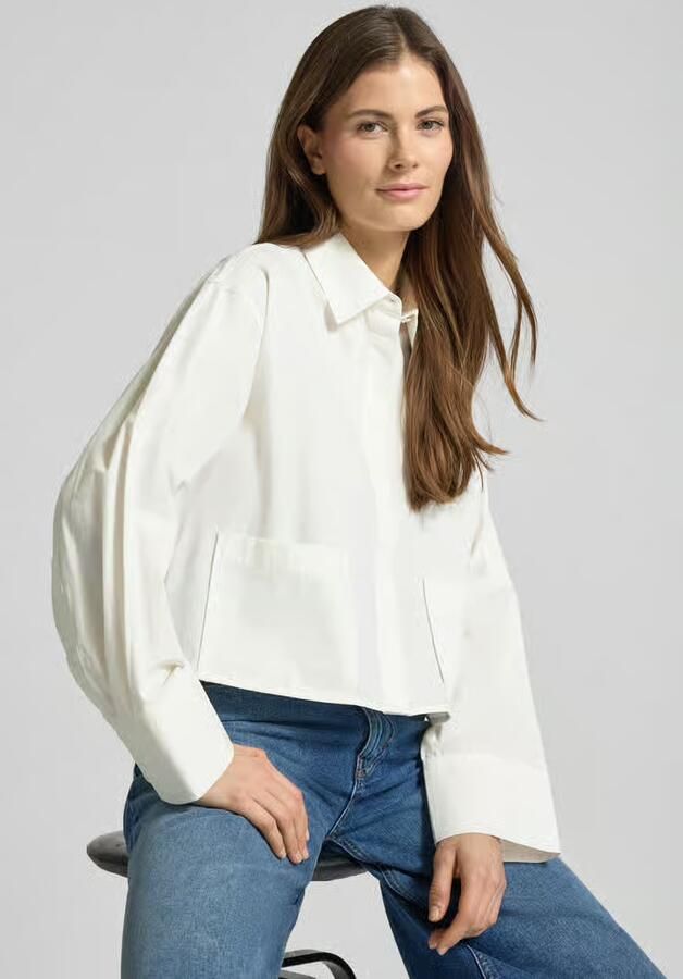 YAS Relaxed fit Overhemdblouse met opgestikte Zak Model 'Lee' - Foto 6