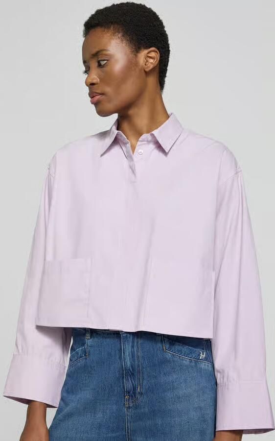 YAS relaxed fit overhemdblouse van zuivere katoen model 'Lee' - Foto 2