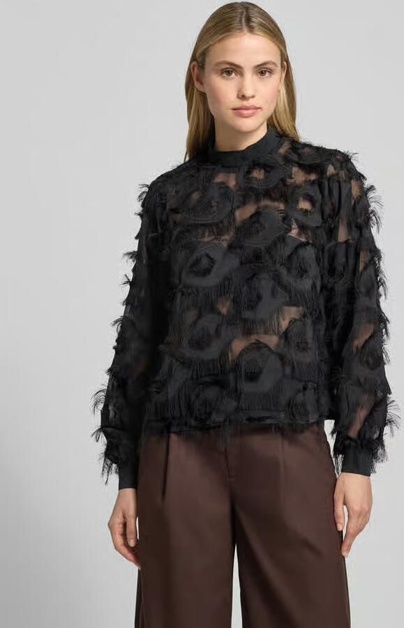 YAS Semi-transparante blouse met franjes model 'DIO' - Foto 5