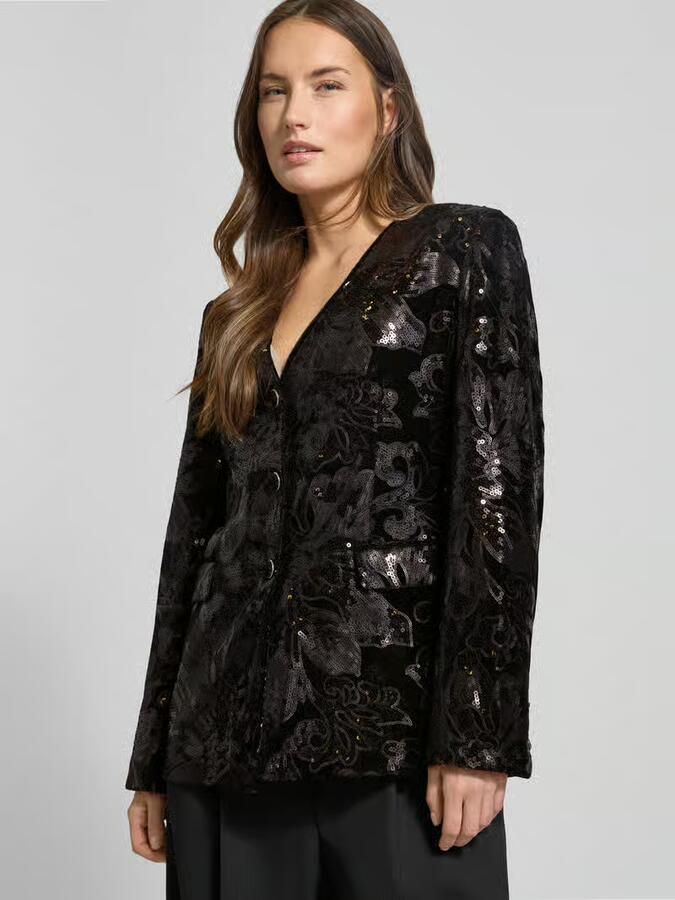 YAS Slim fit blazer met pailletten model 'EBBI' - Foto 2