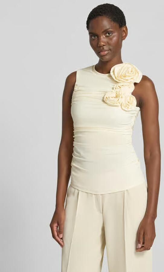 YAS slim fit blouse met bloemige garnering model 'Orchida' - Foto 2