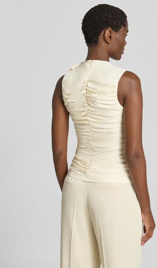 YAS slim fit blouse met bloemige garnering model 'Orchida'