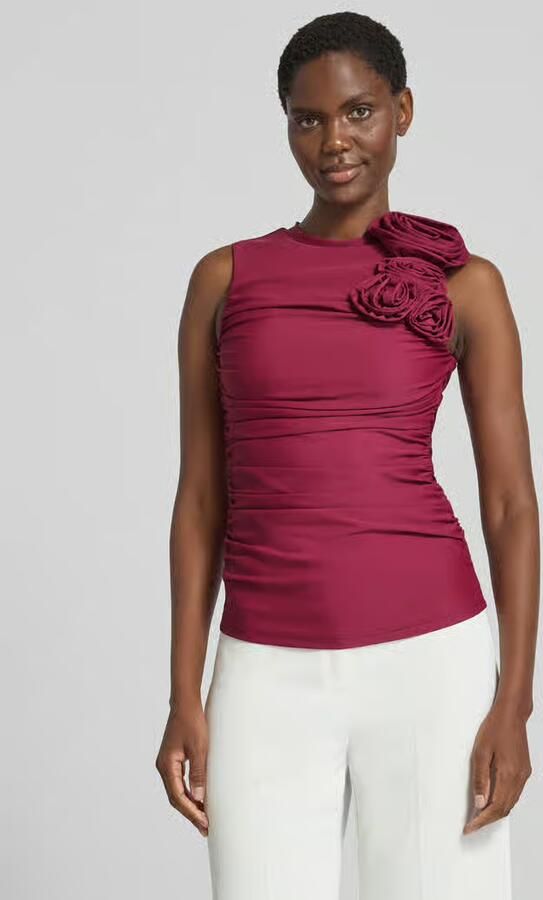 YAS slim fit blouse met bloemige garnering model 'Orchida' - Foto 6