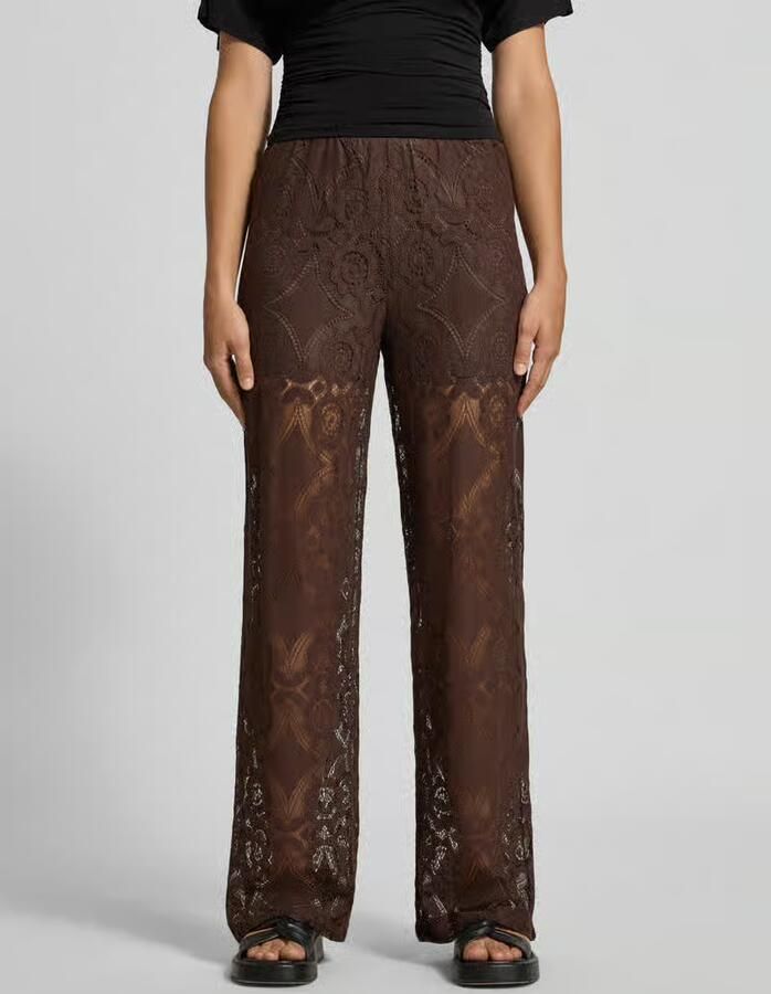 YAS Stoffen broek van kant model 'ALMI' - Foto 2
